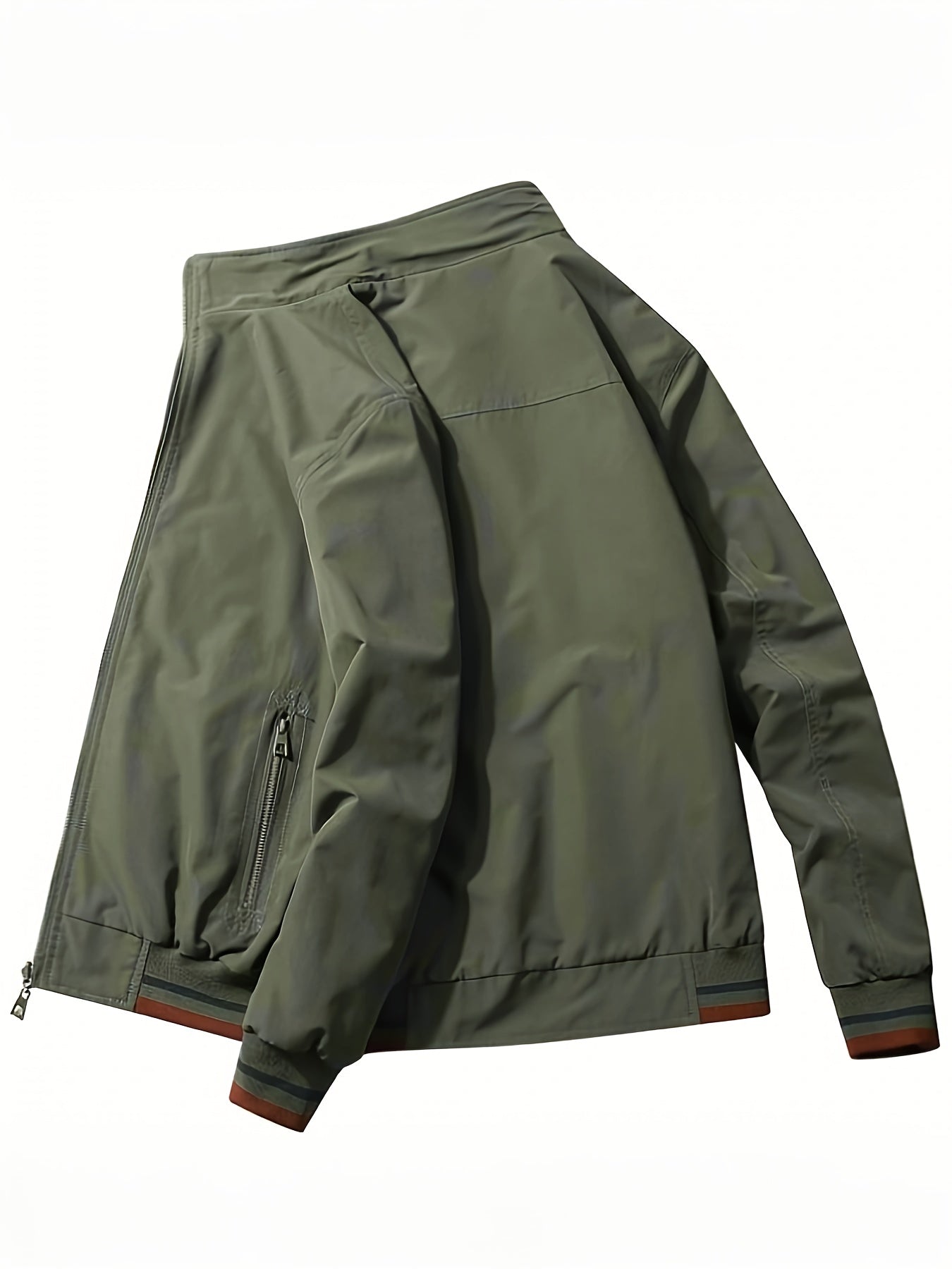 Reversible Casual Stand Collar Fashion Zip Up Jacket