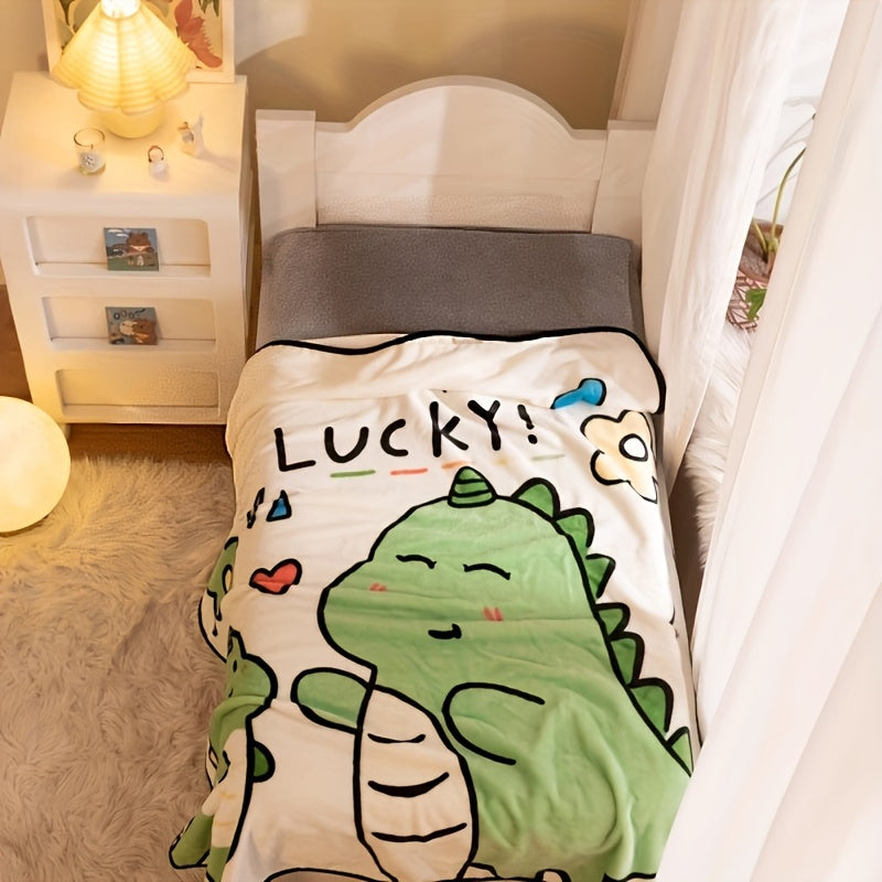 Ultra Soft Dinosaur Flannel Throw Blanket