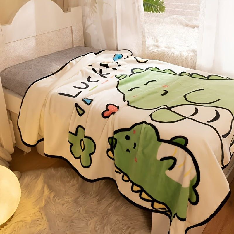 Ultra Soft Dinosaur Flannel Throw Blanket