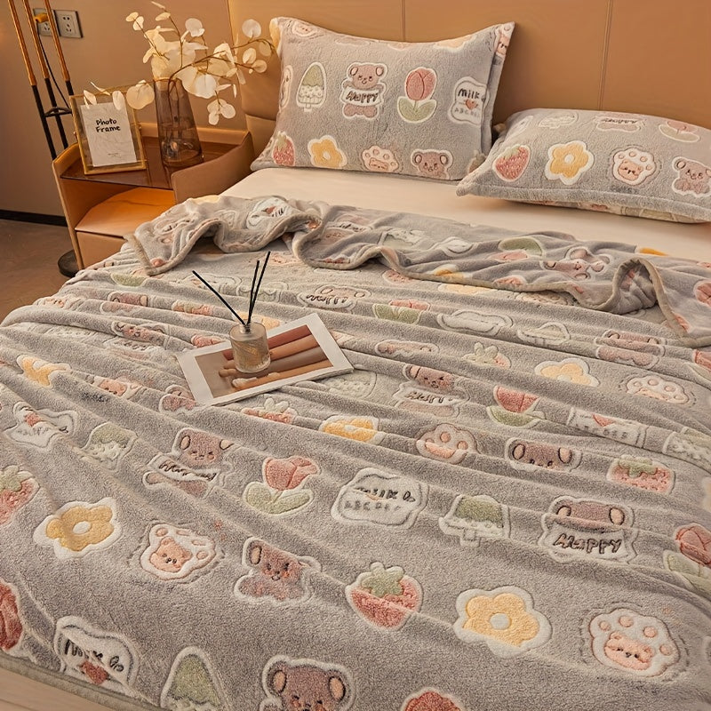 Contemporary Style Snowflake Fleece Blanket