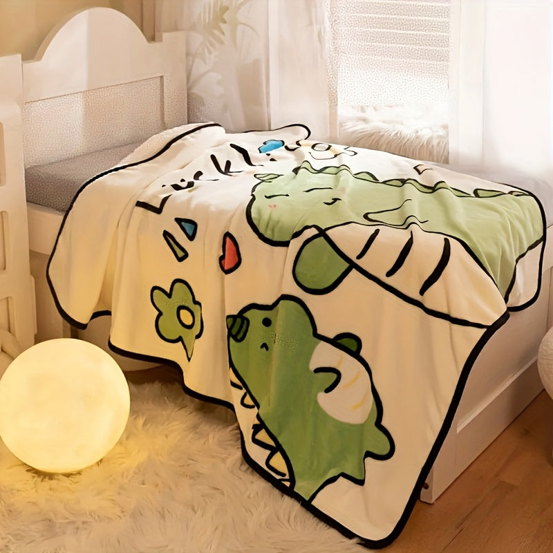 Ultra Soft Dinosaur Flannel Throw Blanket