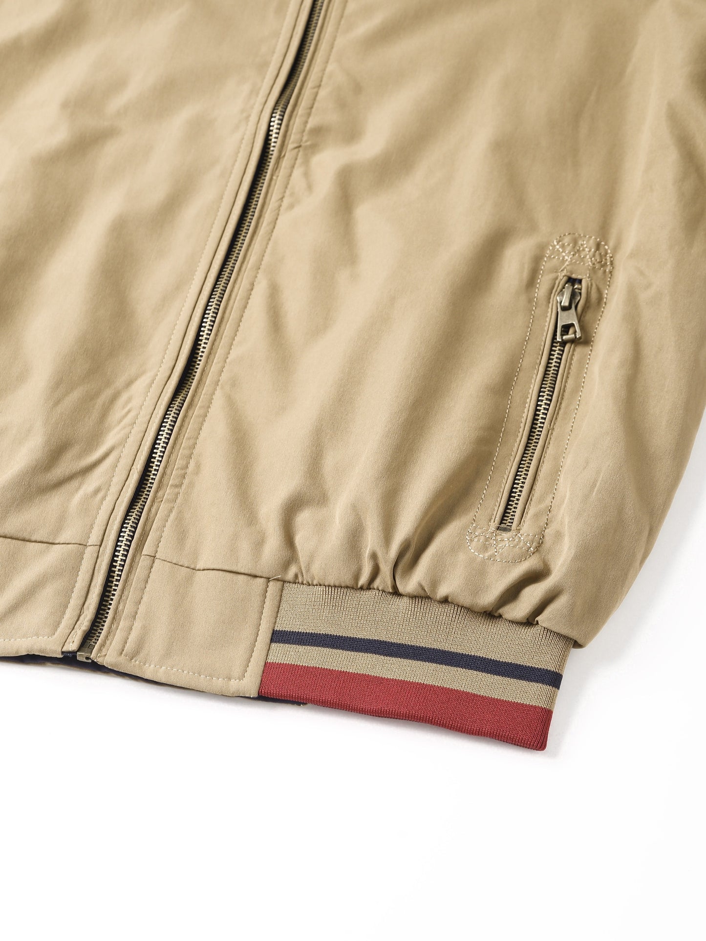Reversible Casual Stand Collar Fashion Zip Up Jacket
