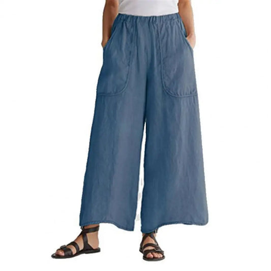 Mid Rise Wide Leg Pants