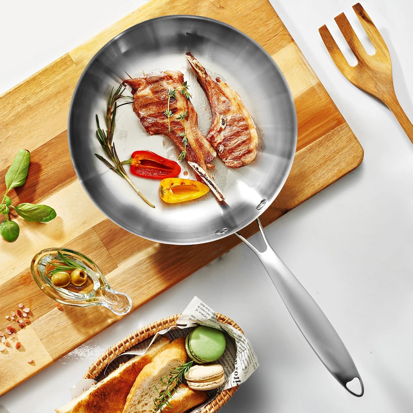 Non Stick Stainless Steel Frying Pan